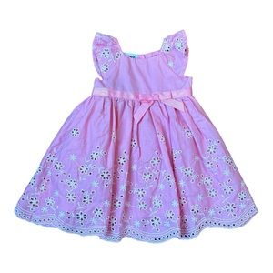 Baby Girl Blueberi Boulevard Eyelet Dress size 12 months pink